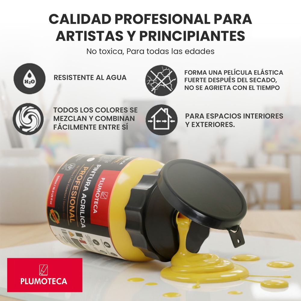 Pack 6 colores × 500 ml foto 3